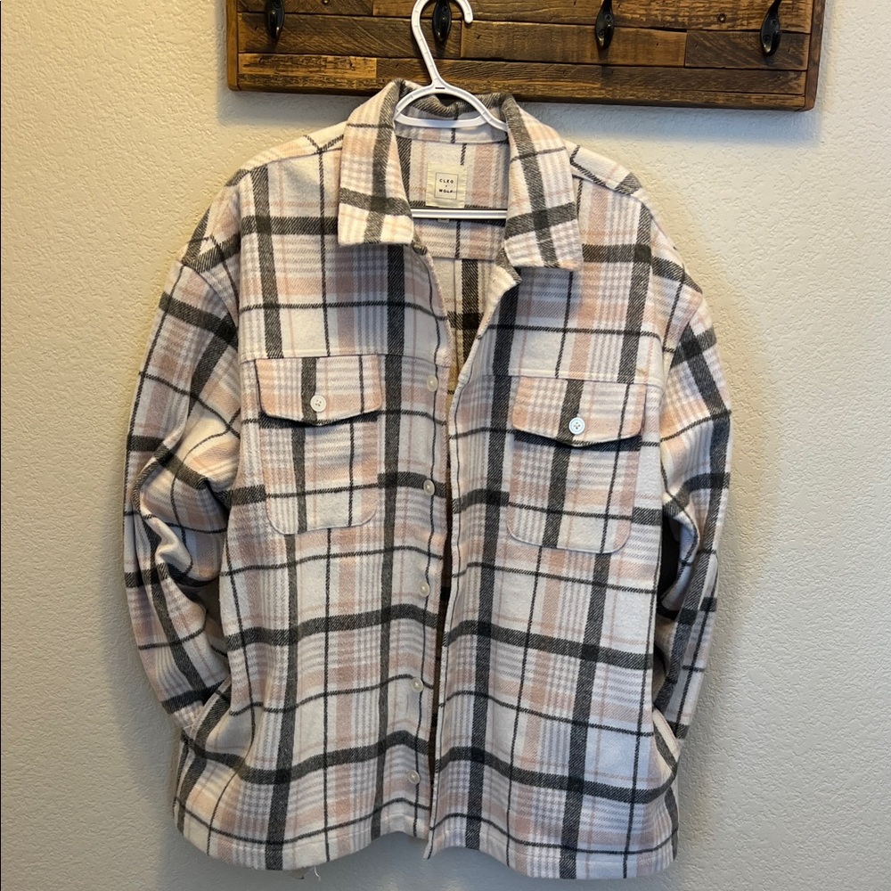 Plaid Button-Up Jacket